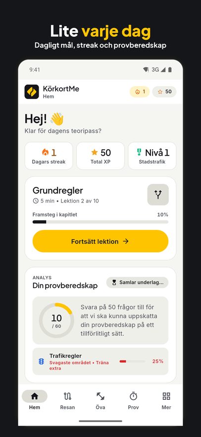 Hem med dagligt mål